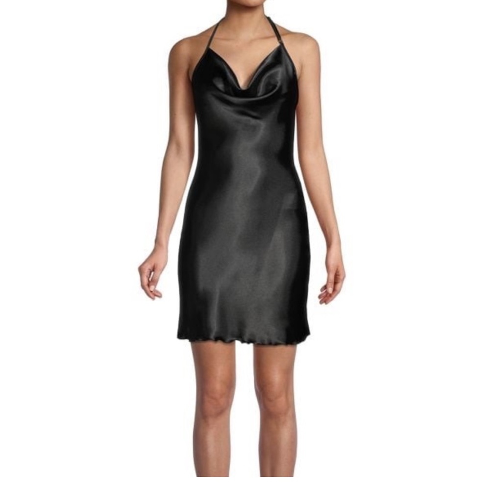 Bebe Satin Cowl Slip Dress